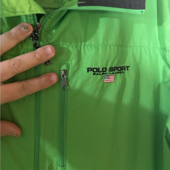 Vintage Polo Sport Green Windbreaker Jacket - Picture 4 of 10